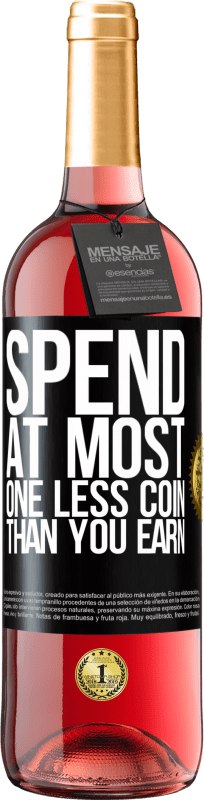 29,95 € 免费送货 | 桃红葡萄酒 ROSÉ版 最多消费比您少赚一枚硬币 黑标. 可自定义的标签 青年酒 收成 2025 Tempranillo