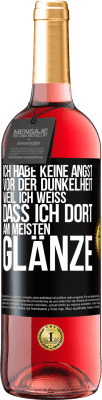 29,95 € Kostenloser Versand | Roséwein ROSÉ Ausgabe Ich habe keine Angst vor der Dunkelheit, weil ich weiß, dass ich dort am meisten glänze Schwarzes Etikett. Anpassbares Etikett Junger Wein Ernte 2024 Tempranillo