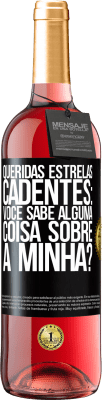 29,95 € Envio grátis | Vinho rosé Edição ROSÉ Queridas estrelas cadentes: você sabe alguma coisa sobre a minha? Etiqueta Preta. Etiqueta personalizável Vinho jovem Colheita 2024 Tempranillo