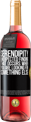 29,95 € 送料無料 | ロゼワイン ROSÉエディション セレンディピティ他の何かを探しているときに起こる予期せぬ発見 ブラックラベル. カスタマイズ可能なラベル 若いワイン 収穫 2025 Tempranillo