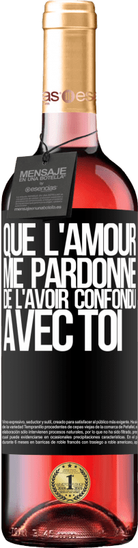 29,95 € Envoi gratuit | Vin rosé Édition ROSÉ Que l'amour me pardonne de l'avoir confondu avec toi Étiquette Noire. Étiquette personnalisable Vin jeune Récolte 2025 Tempranillo