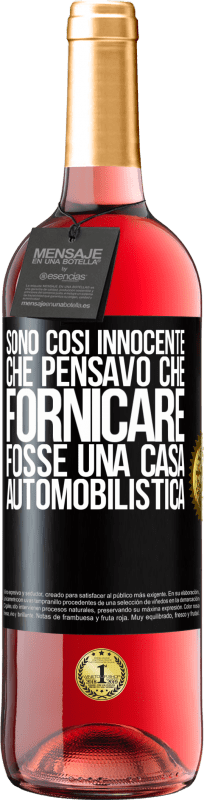 29,95 € Spedizione Gratuita | Vino rosato Edizione ROSÉ Sono così innocente che pensavo che fornicare fosse una casa automobilistica Etichetta Nera. Etichetta personalizzabile Vino giovane Raccogliere 2024 Tempranillo