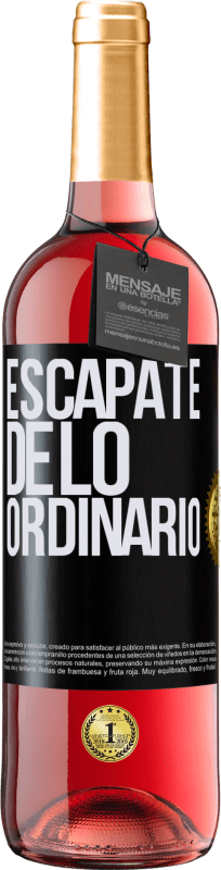 29,95 € Envío gratis | Vino Rosado Edición ROSÉ Escápate de lo ordinario Etiqueta Negra. Etiqueta personalizable Vino joven Cosecha 2024 Tempranillo