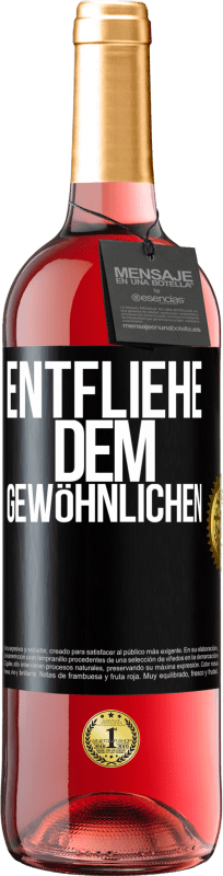 29,95 € Kostenloser Versand | Roséwein ROSÉ Ausgabe Entfliehe dem Gewöhnlichen Schwarzes Etikett. Anpassbares Etikett Junger Wein Ernte 2023 Tempranillo