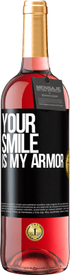 29,95 € Free Shipping | Rosé Wine ROSÉ Edition Your smile is my armor Black Label. Customizable label Young wine Harvest 2024 Tempranillo