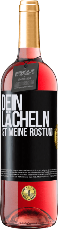 29,95 € Kostenloser Versand | Roséwein ROSÉ Ausgabe Dein Lächeln ist meine Rüstung Schwarzes Etikett. Anpassbares Etikett Junger Wein Ernte 2024 Tempranillo