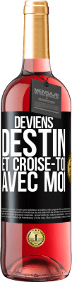 29,95 € Envoi gratuit | Vin rosé Édition ROSÉ Deviens destin et croise-toi avec moi Étiquette Noire. Étiquette personnalisable Vin jeune Récolte 2024 Tempranillo