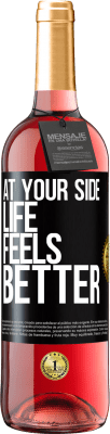 29,95 € Free Shipping | Rosé Wine ROSÉ Edition At your side life feels better Black Label. Customizable label Young wine Harvest 2024 Tempranillo