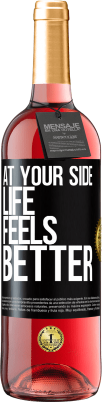 29,95 € Free Shipping | Rosé Wine ROSÉ Edition At your side life feels better Black Label. Customizable label Young wine Harvest 2024 Tempranillo