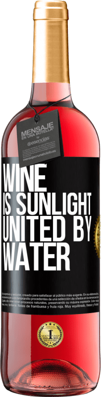 29,95 € 免费送货 | 桃红葡萄酒 ROSÉ版 酒是阳光，被水结合 黑标. 可自定义的标签 青年酒 收成 2023 Tempranillo