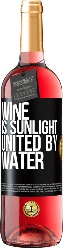 29,95 € Free Shipping | Rosé Wine ROSÉ Edition Wine is sunlight, united by water Black Label. Customizable label Young wine Harvest 2024 Tempranillo