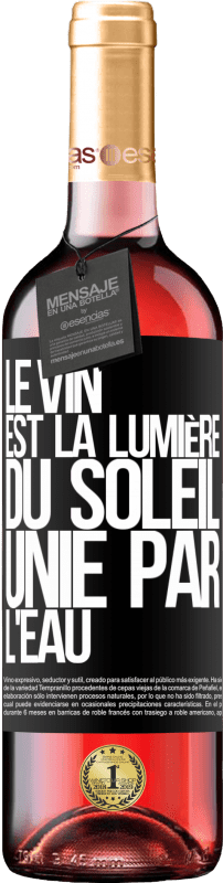 29,95 € Envoi gratuit | Vin rosé Édition ROSÉ Le vin est la lumière du soleil, unie par l'eau Étiquette Noire. Étiquette personnalisable Vin jeune Récolte 2023 Tempranillo