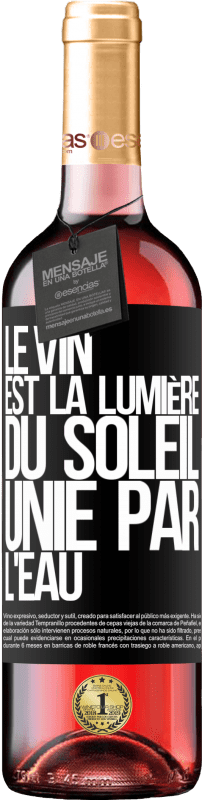 29,95 € Envoi gratuit | Vin rosé Édition ROSÉ Le vin est la lumière du soleil, unie par l'eau Étiquette Noire. Étiquette personnalisable Vin jeune Récolte 2024 Tempranillo