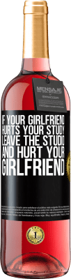 29,95 € Free Shipping | Rosé Wine ROSÉ Edition If your girlfriend hurts your study, leave the studio and hurt your girlfriend Black Label. Customizable label Young wine Harvest 2025 Tempranillo