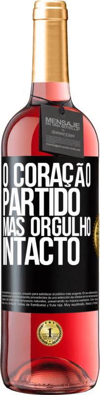 29,95 € Envio grátis | Vinho rosé Edição ROSÉ O coração partido Mas orgulho intacto Etiqueta Preta. Etiqueta personalizável Vinho jovem Colheita 2024 Tempranillo