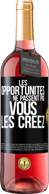 29,95 € Envoi gratuit | Vin rosé Édition ROSÉ Les opportunités ne passent pas. Vous les créez Étiquette Noire. Étiquette personnalisable Vin jeune Récolte 2023 Tempranillo