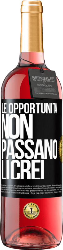 29,95 € Spedizione Gratuita | Vino rosato Edizione ROSÉ Le opportunità non passano. Li crei Etichetta Nera. Etichetta personalizzabile Vino giovane Raccogliere 2024 Tempranillo