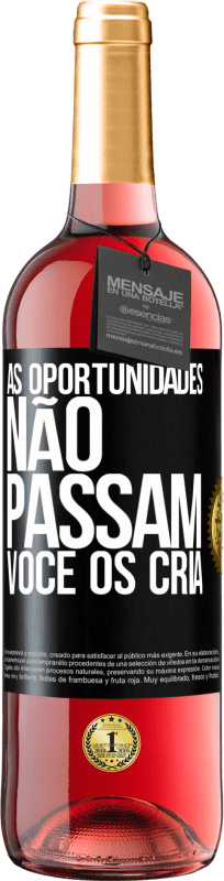 29,95 € Envio grátis | Vinho rosé Edição ROSÉ As oportunidades não passam. Você os cria Etiqueta Preta. Etiqueta personalizável Vinho jovem Colheita 2025 Tempranillo