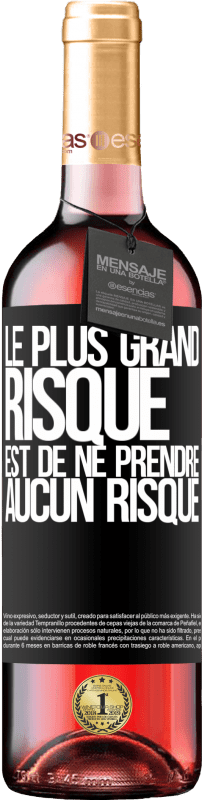 29,95 € Envoi gratuit | Vin rosé Édition ROSÉ Le plus grand risque est de ne prendre aucun risque Étiquette Noire. Étiquette personnalisable Vin jeune Récolte 2024 Tempranillo