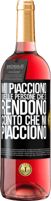 29,95 € Spedizione Gratuita | Vino rosato Edizione ROSÉ Mi piacciono quelle persone che si rendono conto che mi piacciono Etichetta Nera. Etichetta personalizzabile Vino giovane Raccogliere 2024 Tempranillo