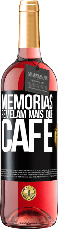 29,95 € Envio grátis | Vinho rosé Edição ROSÉ Memórias revelam mais que café Etiqueta Preta. Etiqueta personalizável Vinho jovem Colheita 2024 Tempranillo