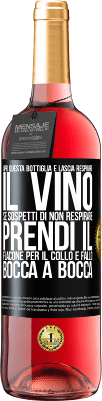 29,95 € Spedizione Gratuita | Vino rosato Edizione ROSÉ Apri questa bottiglia e lascia respirare il vino. Se sospetti di non respirare, prendi il flacone per il collo e fallo bocca Etichetta Nera. Etichetta personalizzabile Vino giovane Raccogliere 2024 Tempranillo