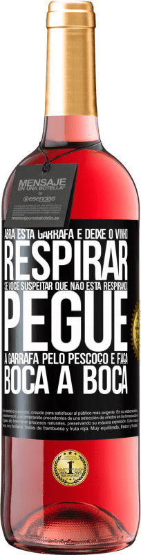 29,95 € Envio grátis | Vinho rosé Edição ROSÉ Abra esta garrafa e deixe o vinho respirar. Se você suspeitar que não está respirando, pegue a garrafa pelo pescoço e faça Etiqueta Preta. Etiqueta personalizável Vinho jovem Colheita 2024 Tempranillo