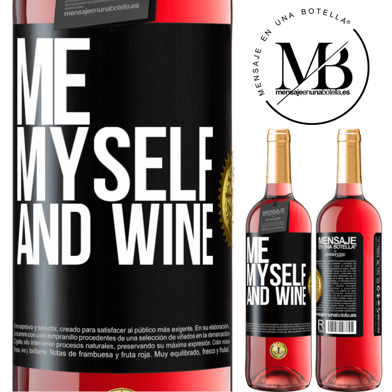 29,95 € Free Shipping | Rosé Wine ROSÉ Edition Me, myself and wine Black Label. Customizable label Young wine Harvest 2022 Tempranillo