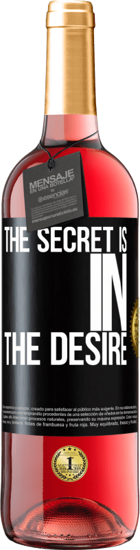 29,95 € Бесплатная доставка | Розовое вино Издание ROSÉ Секрет в желании Черная метка. Настраиваемая этикетка Молодое вино Урожай 2023 Tempranillo