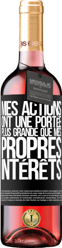 29,95 € Envoi gratuit | Vin rosé Édition ROSÉ Mes actions ont une portée plus grande que mes propres intérêts Étiquette Noire. Étiquette personnalisable Vin jeune Récolte 2024 Tempranillo