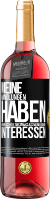 29,95 € Kostenloser Versand | Roséwein ROSÉ Ausgabe Meine Handlungen haben ein größeres Außmaß als meine eigenen Interessen Schwarzes Etikett. Anpassbares Etikett Junger Wein Ernte 2024 Tempranillo