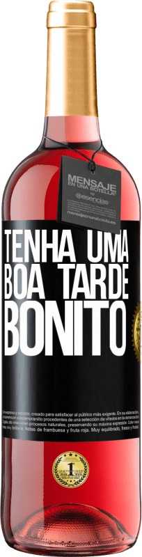 29,95 € Envio grátis | Vinho rosé Edição ROSÉ Tenha uma boa tarde, bonito Etiqueta Preta. Etiqueta personalizável Vinho jovem Colheita 2024 Tempranillo