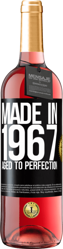 29,95 € 免费送货 | 桃红葡萄酒 ROSÉ版 1967年制造。陈年至完美 黑标. 可自定义的标签 青年酒 收成 2023 Tempranillo