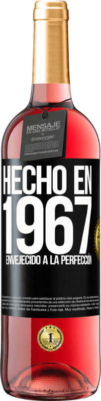 29,95 € Envío gratis | Vino Rosado Edición ROSÉ Hecho en 1967. Envejecido a la perfección Etiqueta Negra. Etiqueta personalizable Vino joven Cosecha 2024 Tempranillo