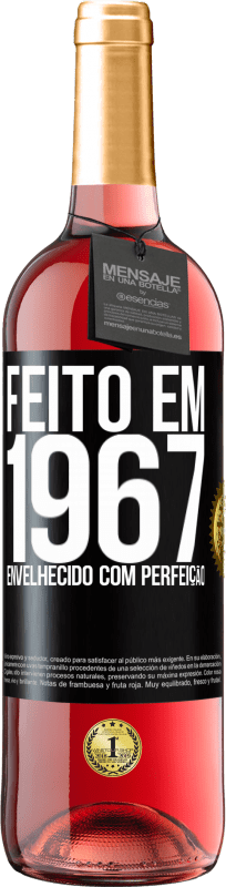 29,95 € Envio grátis | Vinho rosé Edição ROSÉ Feito em 1967. Envelhecido com perfeição Etiqueta Preta. Etiqueta personalizável Vinho jovem Colheita 2023 Tempranillo