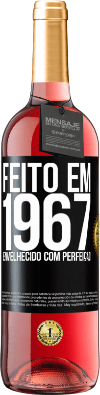 29,95 € Envio grátis | Vinho rosé Edição ROSÉ Feito em 1967. Envelhecido com perfeição Etiqueta Preta. Etiqueta personalizável Vinho jovem Colheita 2024 Tempranillo