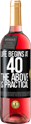 29,95 € Free Shipping | Rosé Wine ROSÉ Edition Life begins at 40. The above is practical Black Label. Customizable label Young wine Harvest 2025 Tempranillo