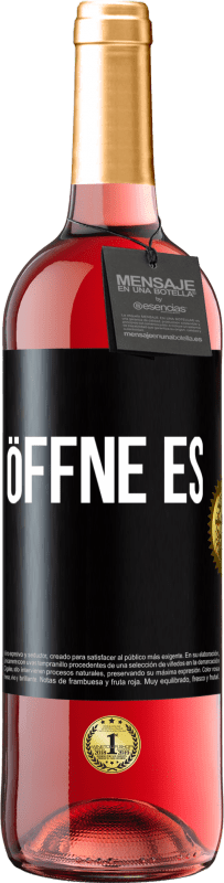 29,95 € Kostenloser Versand | Roséwein ROSÉ Ausgabe Öffne es Schwarzes Etikett. Anpassbares Etikett Junger Wein Ernte 2023 Tempranillo