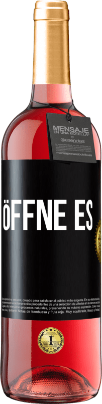 29,95 € Kostenloser Versand | Roséwein ROSÉ Ausgabe Öffne es Schwarzes Etikett. Anpassbares Etikett Junger Wein Ernte 2024 Tempranillo