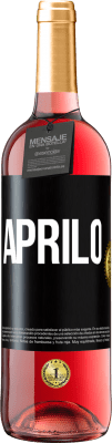 29,95 € Spedizione Gratuita | Vino rosato Edizione ROSÉ Aprilo Etichetta Nera. Etichetta personalizzabile Vino giovane Raccogliere 2025 Tempranillo