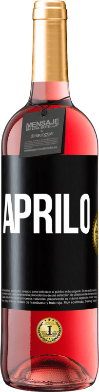 29,95 € Spedizione Gratuita | Vino rosato Edizione ROSÉ Aprilo Etichetta Nera. Etichetta personalizzabile Vino giovane Raccogliere 2025 Tempranillo