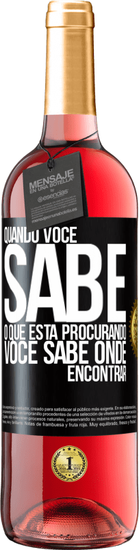 29,95 € Envio grátis | Vinho rosé Edição ROSÉ Quando você sabe o que está procurando, você sabe onde encontrar Etiqueta Preta. Etiqueta personalizável Vinho jovem Colheita 2023 Tempranillo