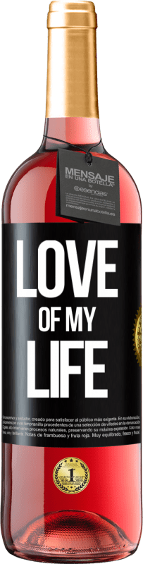 29,95 € Free Shipping | Rosé Wine ROSÉ Edition Love of my life Black Label. Customizable label Young wine Harvest 2024 Tempranillo