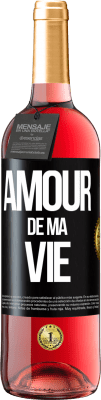 29,95 € Envoi gratuit | Vin rosé Édition ROSÉ Amour de ma vie Étiquette Noire. Étiquette personnalisable Vin jeune Récolte 2025 Tempranillo