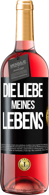 29,95 € Kostenloser Versand | Roséwein ROSÉ Ausgabe Die Liebe meines Lebens Schwarzes Etikett. Anpassbares Etikett Junger Wein Ernte 2024 Tempranillo