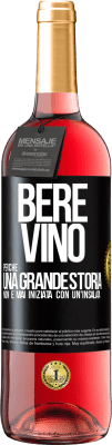 29,95 € Spedizione Gratuita | Vino rosato Edizione ROSÉ Bere vino, perché una grande storia non è mai iniziata con un'insalata Etichetta Nera. Etichetta personalizzabile Vino giovane Raccogliere 2025 Tempranillo