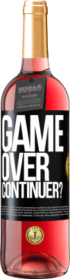 29,95 € Envoi gratuit | Vin rosé Édition ROSÉ GAME OVER. Continuer? Étiquette Noire. Étiquette personnalisable Vin jeune Récolte 2024 Tempranillo