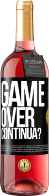 29,95 € Spedizione Gratuita | Vino rosato Edizione ROSÉ GAME OVER. Continua? Etichetta Nera. Etichetta personalizzabile Vino giovane Raccogliere 2023 Tempranillo