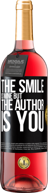 29,95 € Free Shipping | Rosé Wine ROSÉ Edition The smile is mine, but the author is you Black Label. Customizable label Young wine Harvest 2025 Tempranillo