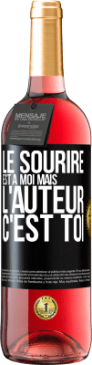 29,95 € Envoi gratuit | Vin rosé Édition ROSÉ Le sourire est à moi, mais l'auteur c'est toi Étiquette Noire. Étiquette personnalisable Vin jeune Récolte 2024 Tempranillo